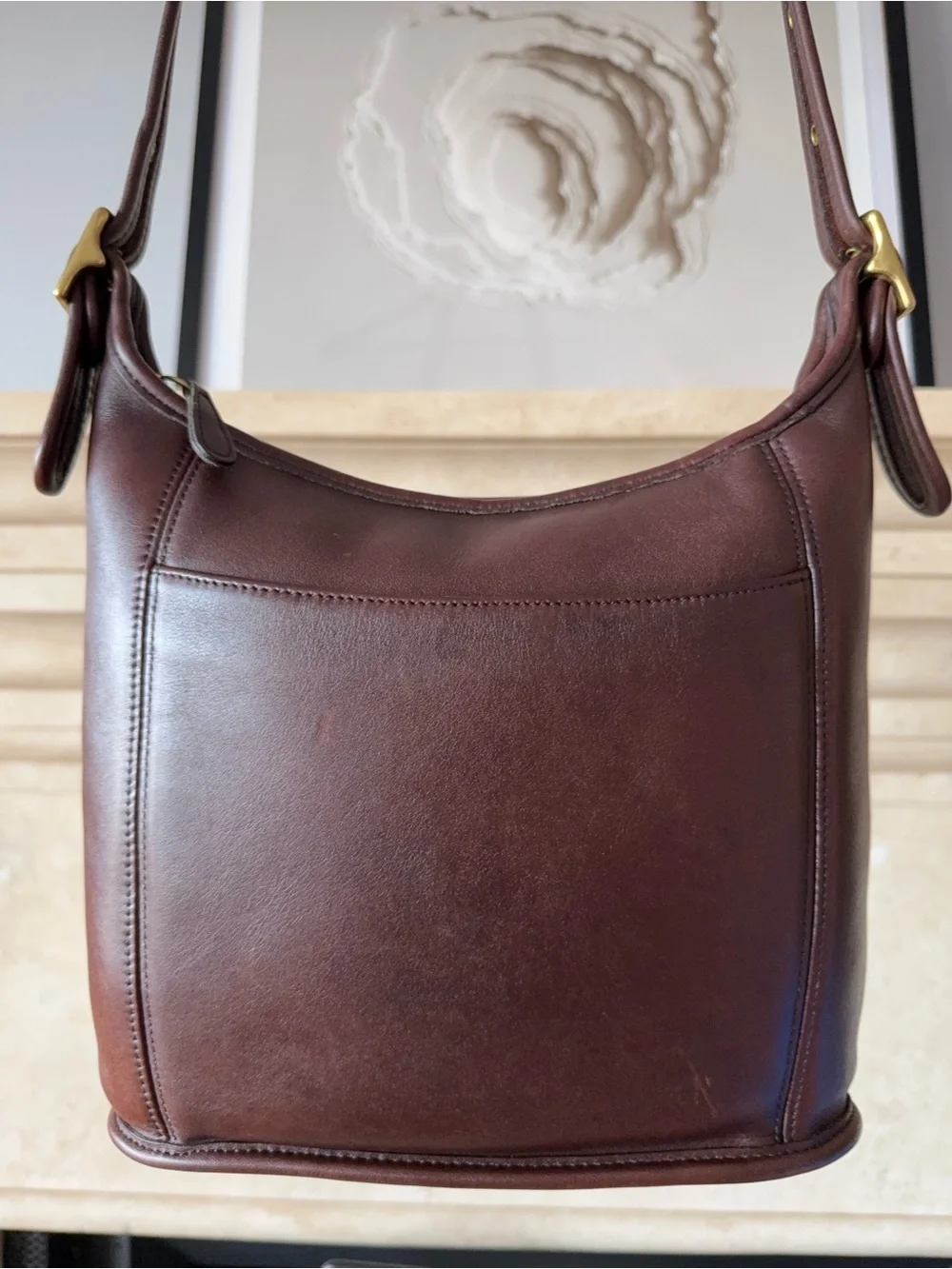Vintage Coach 9816 Legacy Slim Duffle Mahogany Brown USA Made